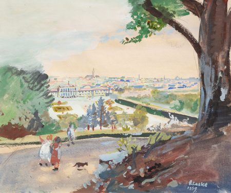 Blick auf Schönbrunn von der Gloriette aus gesehen, 40 x 49, Laske Oskar Blick auf Schönbrunn von der Gloriette aus gesehen, 40 x 49, Laske Oskar