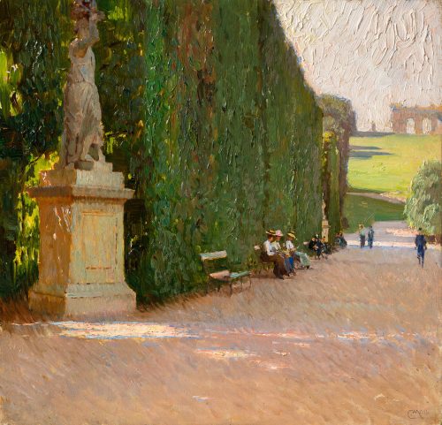 Der Park von Schönbrunn mit Blick zur Gloriette, 34,3x35,6, Moll Carl (2) - Kopie