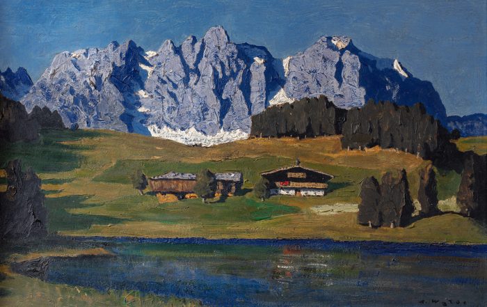 Schwarzsee bei Kitzbühel, 47,8×68,2, 1933, Walde Alfons Schwarzsee bei Kitzbühel, 47,8x68,2, 1933, Walde Alfons